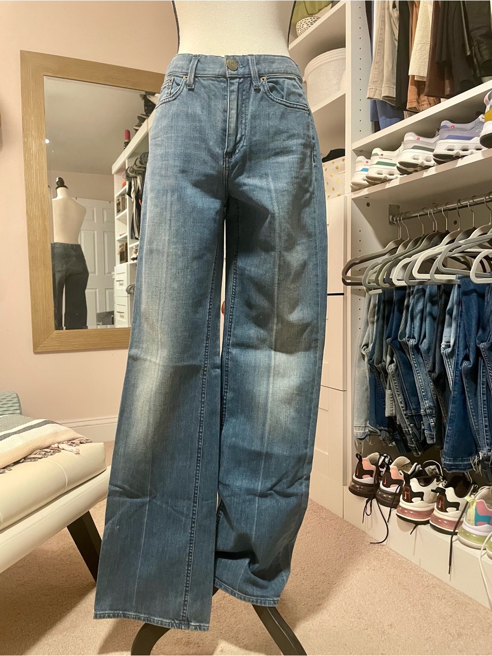 Marc Jacobs Wide-Leg High-Rise Jeans in Blue Denim
